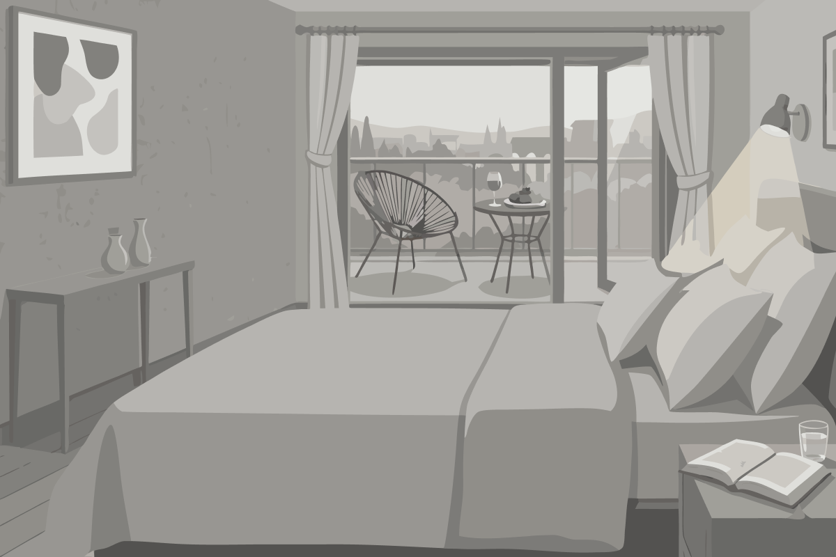 Queen Suite with access to the Roof Terrace